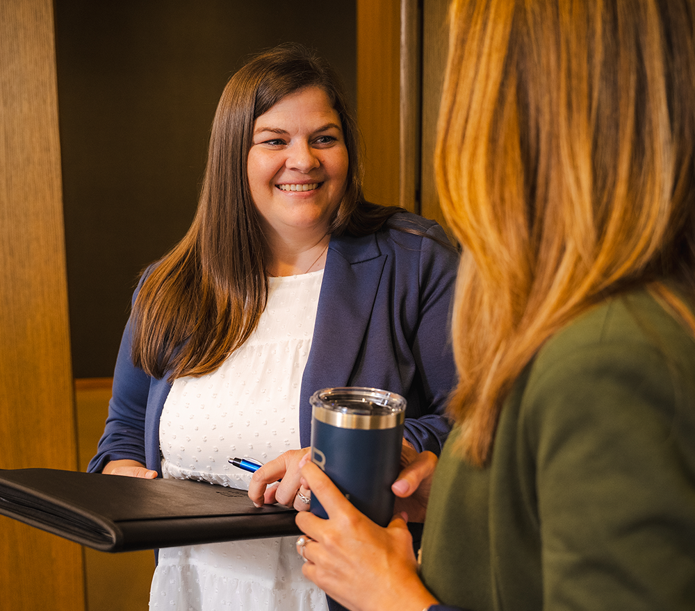 Lawyer meeting with client